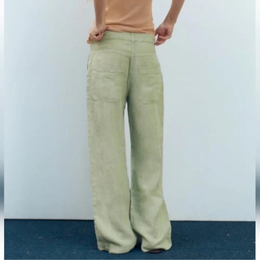 Zara | 30.5” Linen Wide Leg Pants
